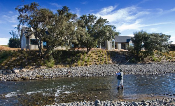 Fishing at the lodge.